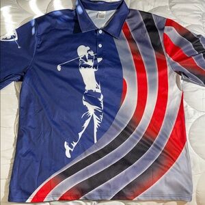 Men's Blue Golf Polo Shirt